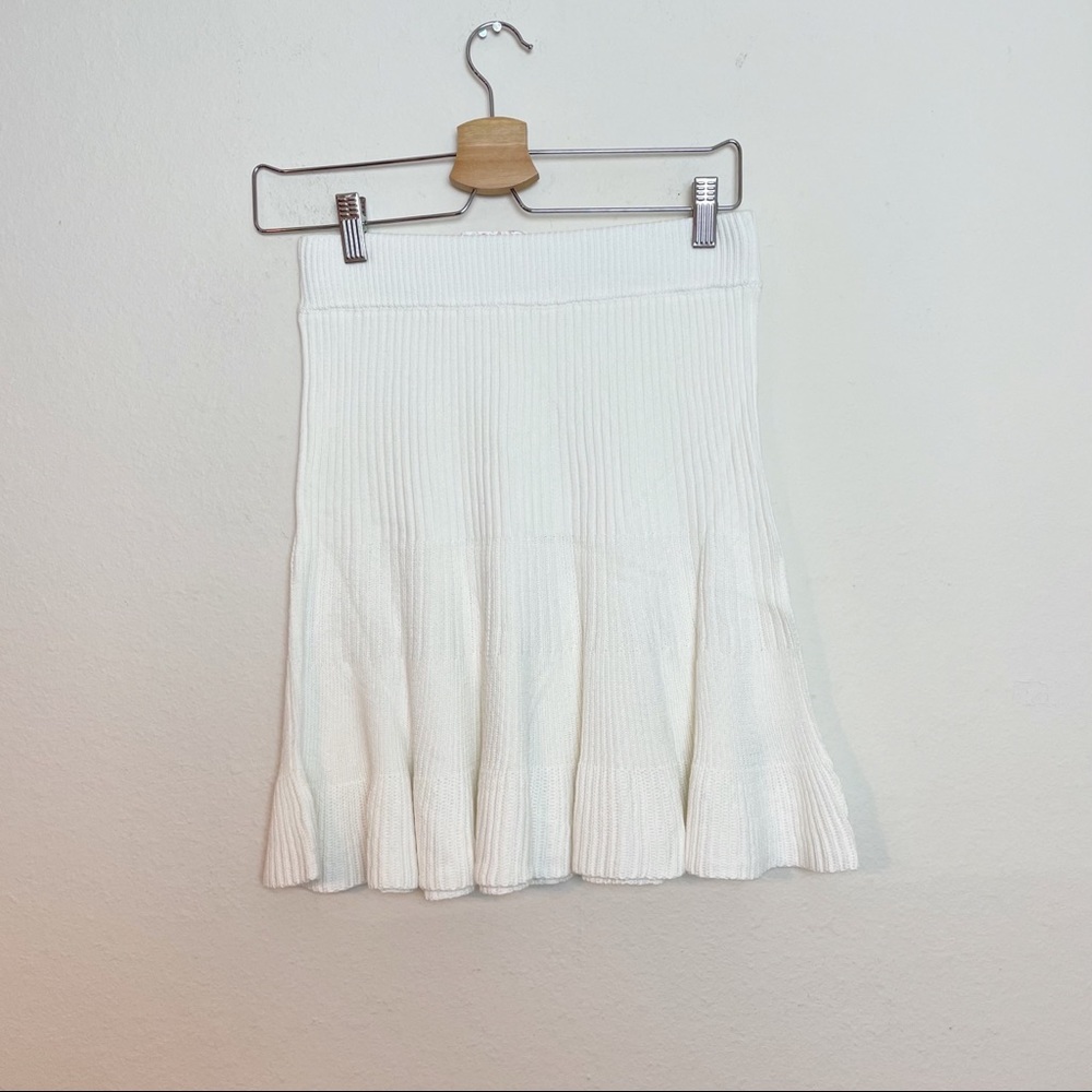 NWT FREE PEOPLE SOLID GOLD WHITE SWEATER SKIRT - Picture 5 of 9